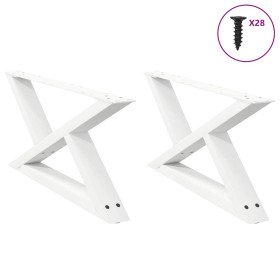 Patas para mesa de centro (2 unidades), color blanco, 70 x
