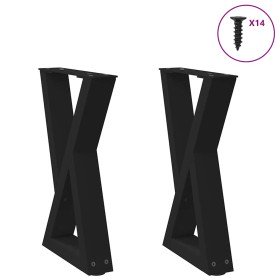 Patas para mesa de centro (2 unidades), color negro, 28 x