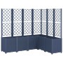 Jardinera con enrejado PP azul gris 160x120x140 cm
