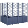 Jardinera con enrejado PP azul gris 160x120x140 cm