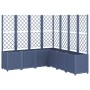 Jardinera con enrejado PP azul gris 160x160x140 cm