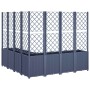 Jardinera con enrejado PP azul gris 160x160x140 cm
