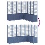 Jardinera con enrejado PP azul gris 160x160x140 cm