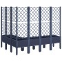 Jardinera con enrejado PP azul gris 160x120x142 cm