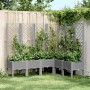 Jardinera con enrejado PP gris claro 160x120x142 cm