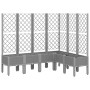 Jardinera con enrejado PP gris claro 160x120x142 cm