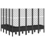 Jardinera con enrejado PP negro 200x160x142 cm