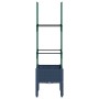 Jardinera con enrejado PP azul gris 40x40x142,5 cm