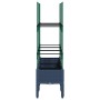 Jardinera con enrejado PP azul gris 120x40x142,5 cm