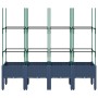 Jardinera con enrejado PP azul gris 160x40x142,5 cm