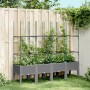 Jardinera con enrejado PP gris claro 160x40x142,5 cm
