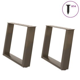 Patas para mesa de centro en forma de U (2 unidades, acero