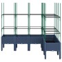 Jardinera con enrejado PP azul gris 160x120x142,5 cm