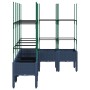 Jardinera con enrejado PP azul gris 160x120x142,5 cm