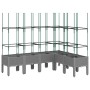 Jardinera con enrejado PP gris claro 160x120x142,5 cm