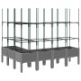 Jardinera con enrejado PP gris claro 160x120x142,5 cm