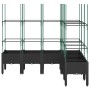 Jardinera con enrejado PP negro 160x120x142,5 cm