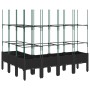 Jardinera con enrejado PP negro 160x120x142,5 cm