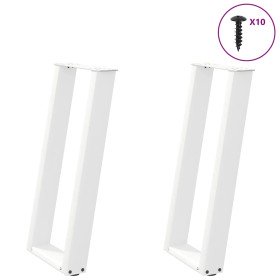 Patas para consola en forma de U (2 unidades), color blanco, 28