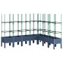 Jardinera con enrejado PP azul gris 200x160x142,5 cm