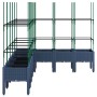 Jardinera con enrejado PP azul gris 200x160x142,5 cm