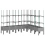 Jardinera con enrejado PP gris claro 200x160x142,5 cm