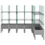 Jardinera con enrejado PP gris claro 200x160x142,5 cm