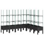 Jardinera con enrejado PP negro 200x160x142,5 cm