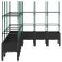Jardinera con enrejado PP negro 200x160x142,5 cm