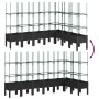 Jardinera con enrejado PP negro 200x160x142,5 cm