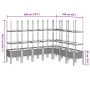 Jardinera con enrejado PP blanco 200x160x142,5 cm