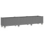 Jardinera con ruedas PP gris claro 240x50x54 cm