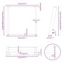Patas para mesa de comedor en forma de U (2 unidades, acero
