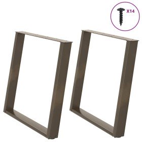 Patas para mesa de comedor en forma de U (2 unidades, acero