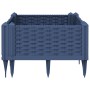Jardinera con clavijas PP azul gris 42,5x42,5x28,5 cm