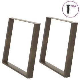 Patas para mesa de comedor en forma de U (2 unidades, acero