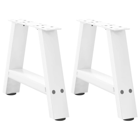 Patas para mesa de centro en forma de A (2 unidades), color blanco, 40 x (30-31) cm, acero en Patas para mesas | Comprar online 