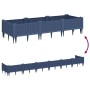 Jardinera con clavijas PP azul gris 125x40x28,5 cm