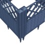 Jardinera con clavijas PP azul gris 123,5x43,5x43,5 cm