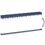 Jardinera con clavijas PP azul gris 362,5x42,5x28,5 cm