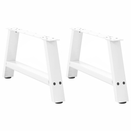 Patas para mesa de centro en forma de A (2 unidades), color blanco, 70 x (30-31) cm, acero en Patas para mesas | Comprar online 