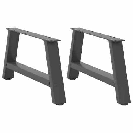 Patas para mesa de centro en forma de A (2 unidades), antracita, 70 x (30-31) cm, acero en Patas para mesas | Comprar online en 