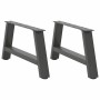 Patas para mesa de centro en forma de A (2 unidades), antracita, 70 x (30-31) cm, acero en Patas para mesas | Comprar online en 