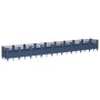 Jardinera con clavijas PP azul gris 363,5x43,5x43,5 cm