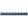 Jardinera con clavijas PP azul gris 363,5x43,5x43,5 cm