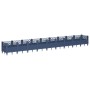 Jardinera con clavijas PP azul gris 363,5x43,5x43,5 cm