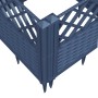 Jardinera con clavijas PP azul gris 363,5x43,5x43,5 cm