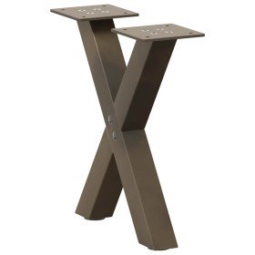 Patas para mesa de centro en forma de X (2 unidades, acero
