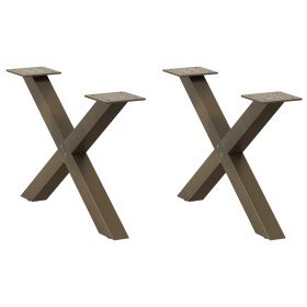 Patas para mesa de centro en forma de X (2 unidades), acero