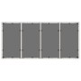 Mesa de jardín superficie de vidrio ratán PE blanco 190x90x75cm